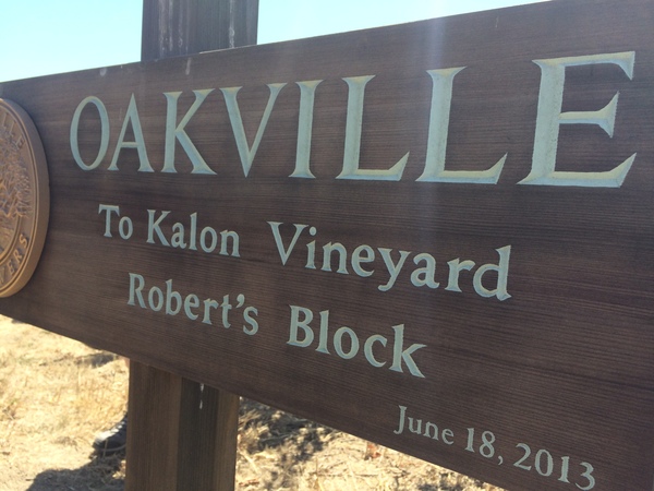 To-Kalon Vineyard sign of "Robert's Block"